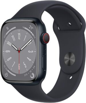 Apple Watch Series 8 (45mm) GPS+4G Aluminium mit Sportarmband mitternacht/mitternacht