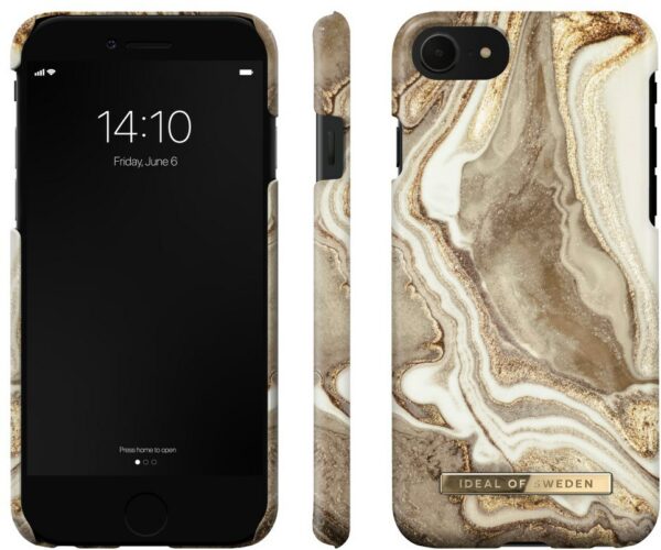 iDeal of Sweden Fashion Case für iPhone 6/6s/7/8/SE golden sand marble