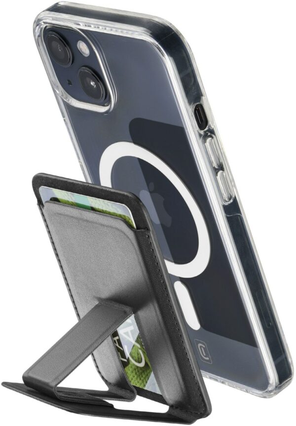 Cellular Line Pocket Stand Mag für iPhones mit MagSafe schwarz