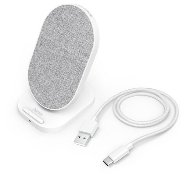 Hama Wireless Charger QI-FC10S-Fabric weiss