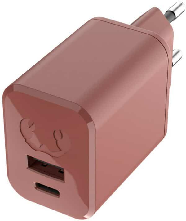 Fresh ´n Rebel USB-A+C Mini Charger PD (45W) safari red