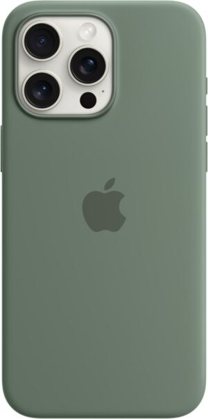 Apple Silikon Case mit MagSafe für iPhone 15 Pro Max zypresse