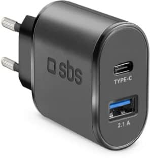 sbs Reiselader (2.100mAh) EU-Stecker Reiseladegerät schwarz