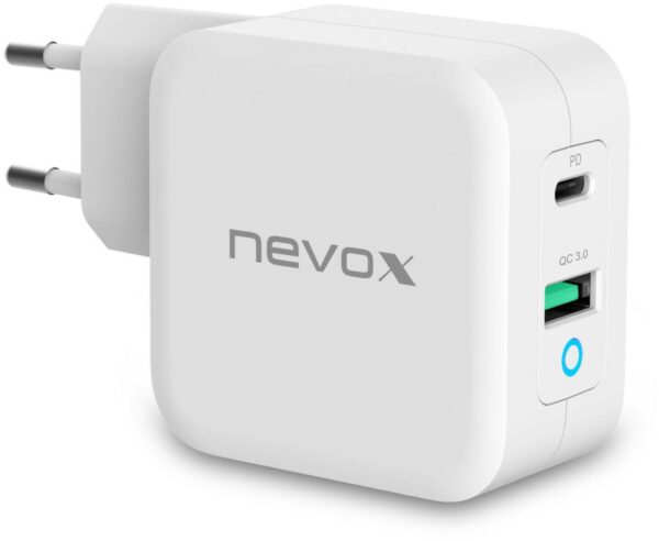 nevox USB/USB-C GaN Ladegerät (65W) weiß